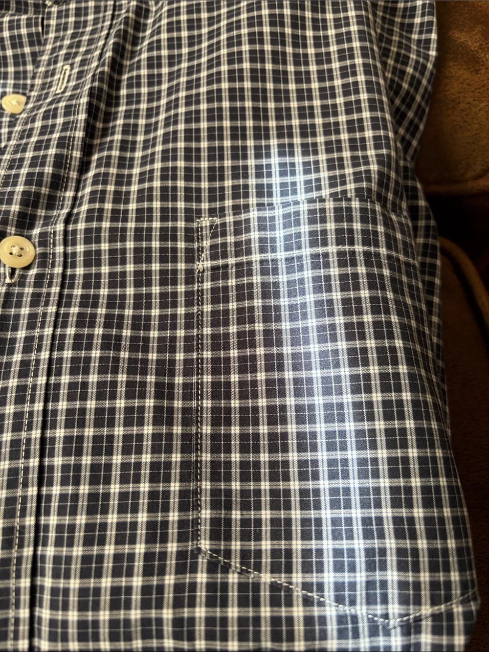 J.crew Classic Button-Down Plaid Shirt - Navy/White